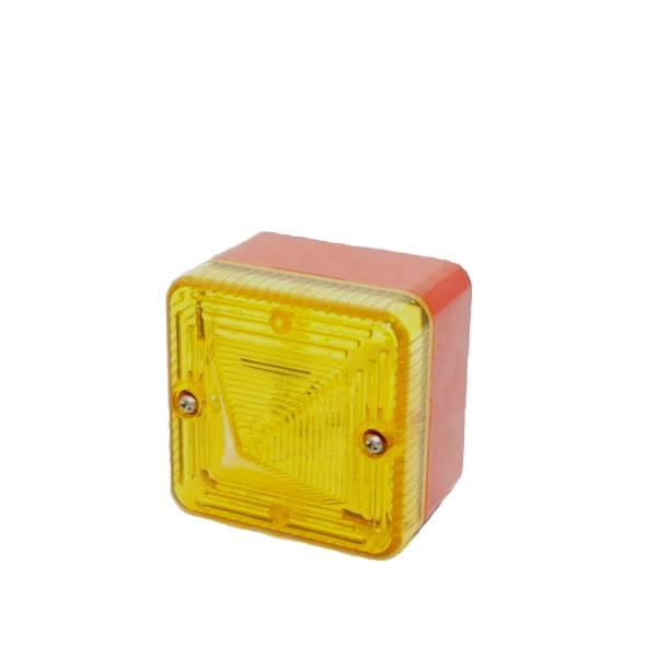 L101LED024DCR.3 E2S  LED Beacon L101L  24vDC [ r] 3:YELLOW Flash/Permanent IP56 20-28vDC (wo/Lugs)